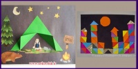 Painting and crafts with triangles only9