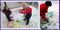 Snow painting for children2