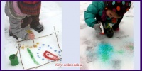 Snow painting for children3