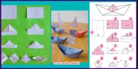 Origami boat art for third grade elementary school2