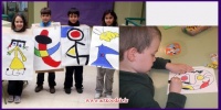 مسیر اشتباه خلاقیت برای کودکان 5 Miro style childrens paintings2