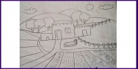 آموزش کشیدن مزرعه سر سبز 5 Learn to draw a green head farm5